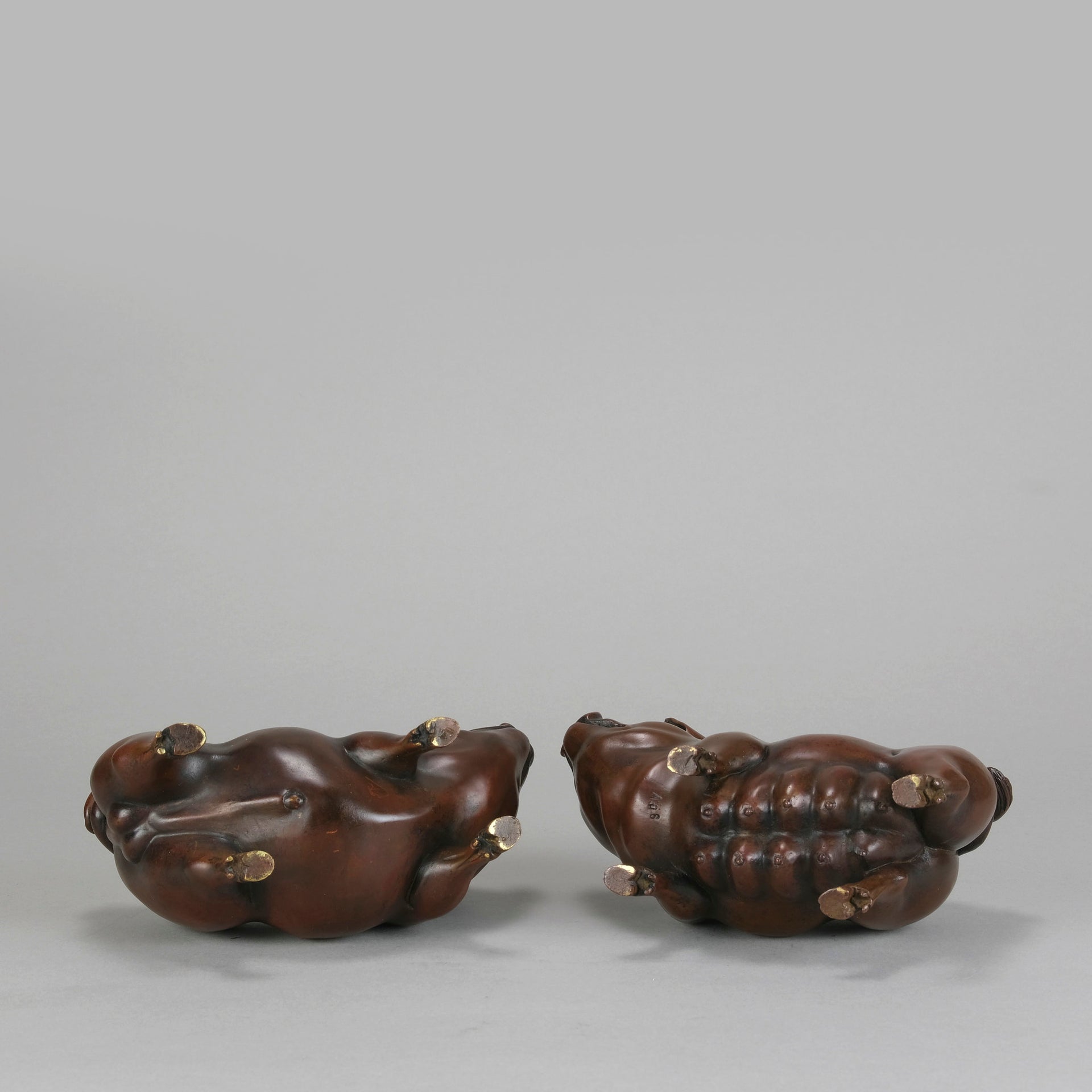 Italian Bronze "Boar and Sow" - Animalier Bronze - Hickmet Fine Arts