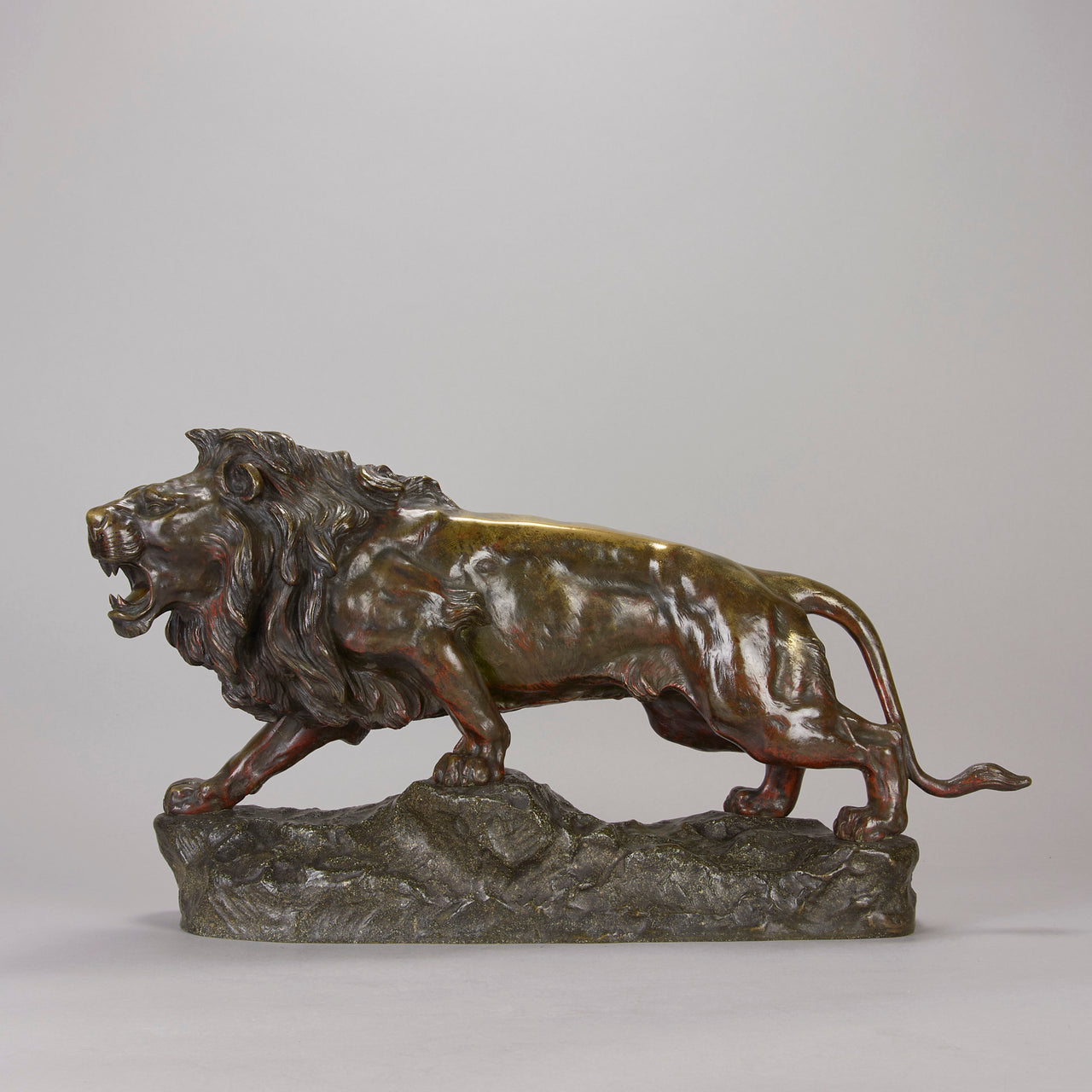 Bronze Lion Descomps  - Antique animal sculptures for sale - Hickmet Fine Arts