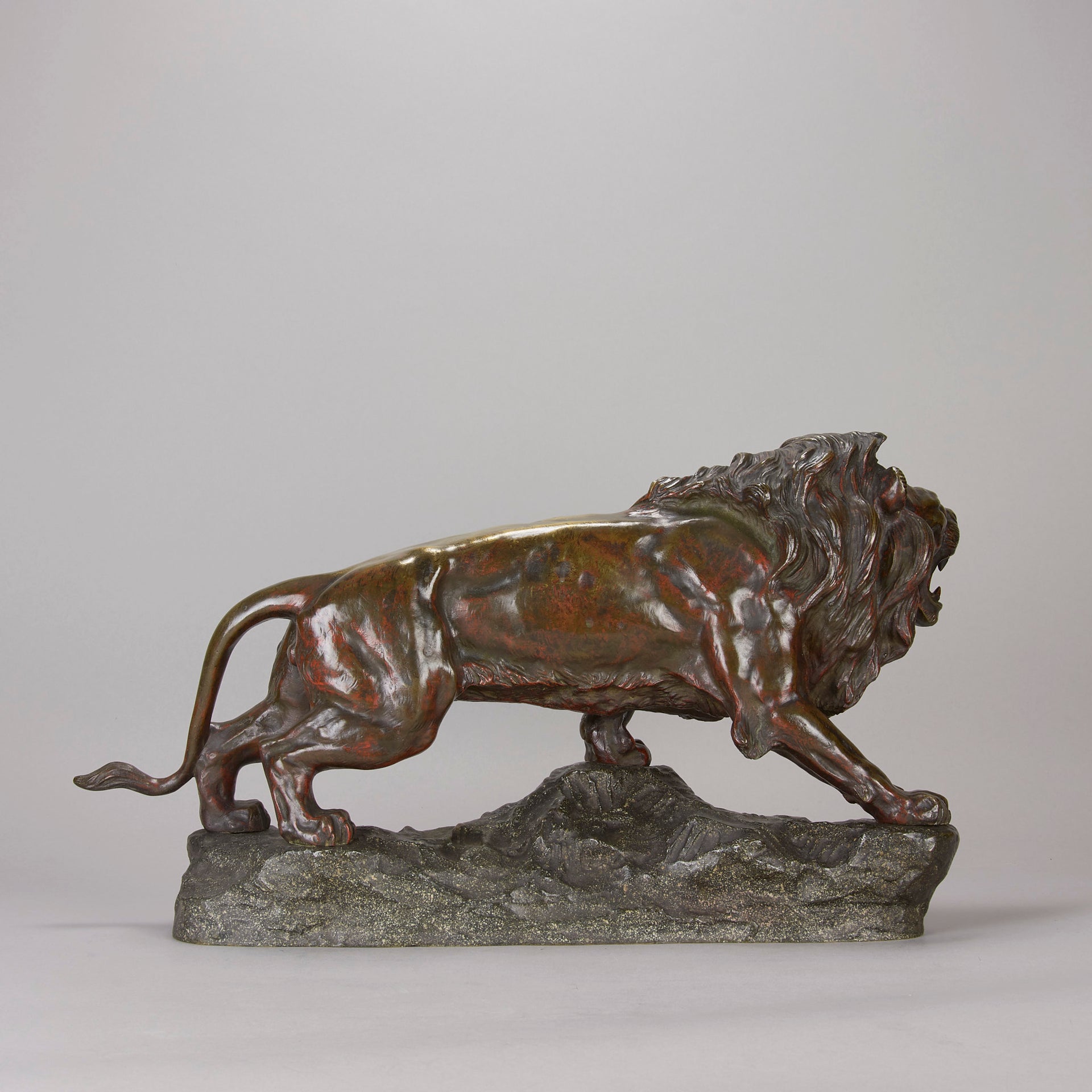 Bronze Lion Descomps  - Antique animal sculptures for sale - Hickmet Fine Arts