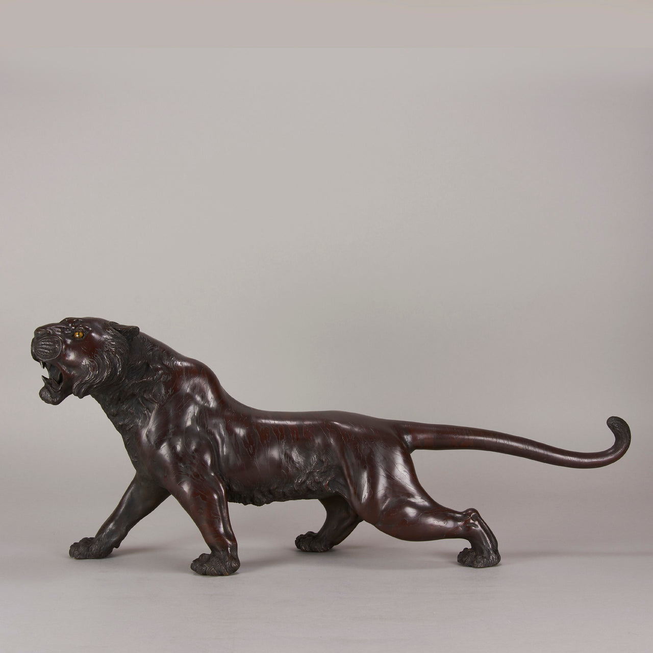 Japanese Bronze "Walking Tiger"