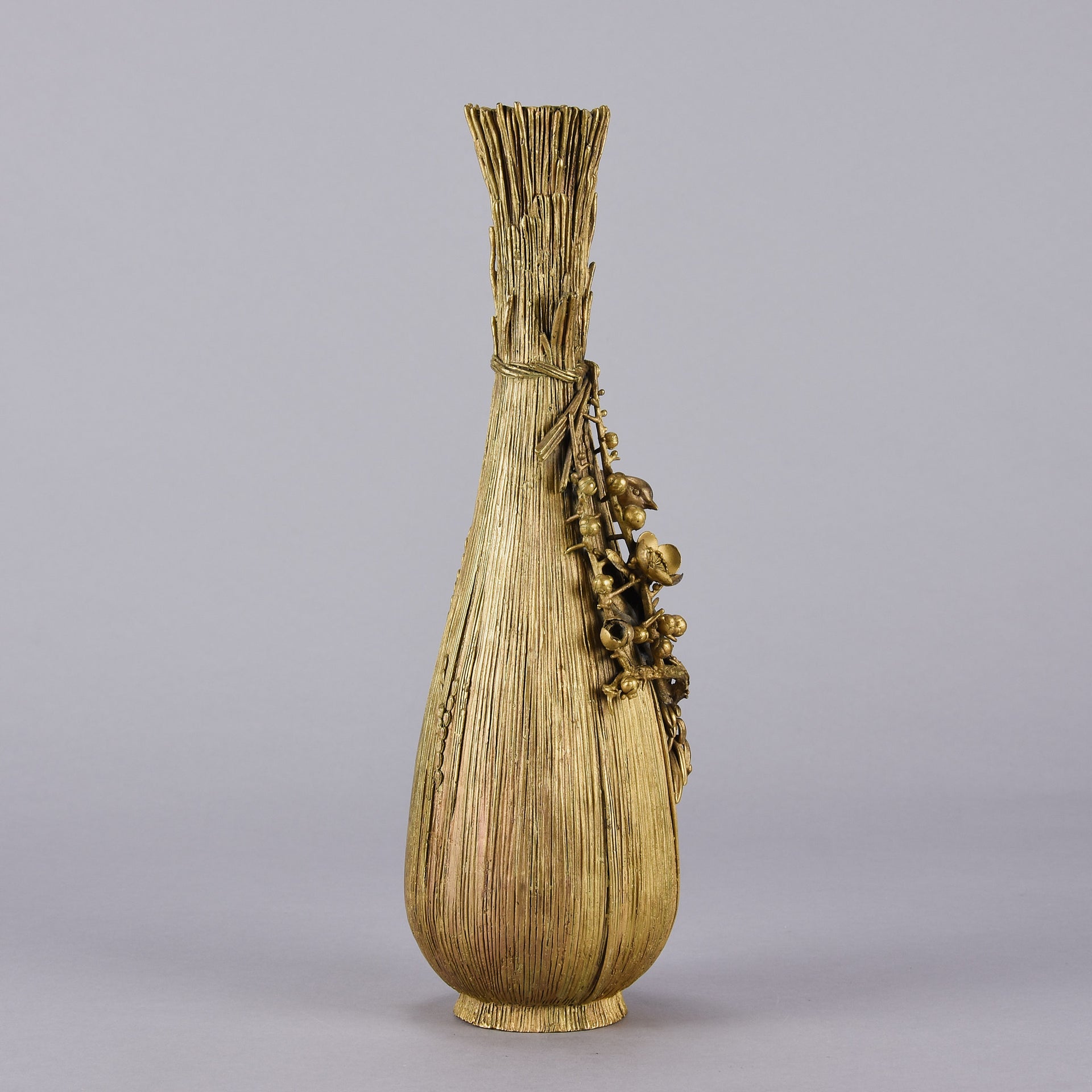 Japanese Vase - Gilt Bronze Vase - Hickmet Fine Arts 