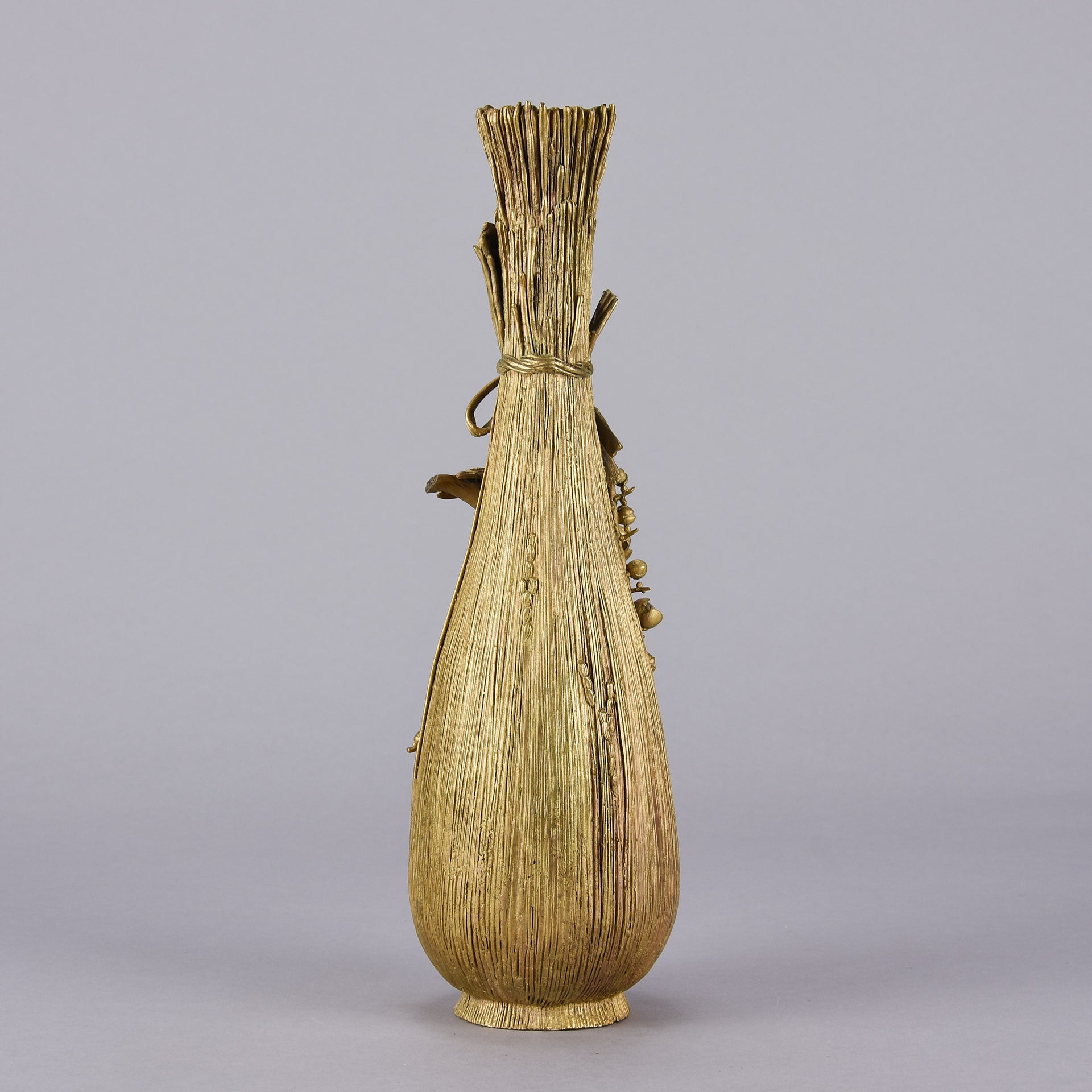 Japanese Vase - Gilt Bronze Vase - Hickmet Fine Arts 