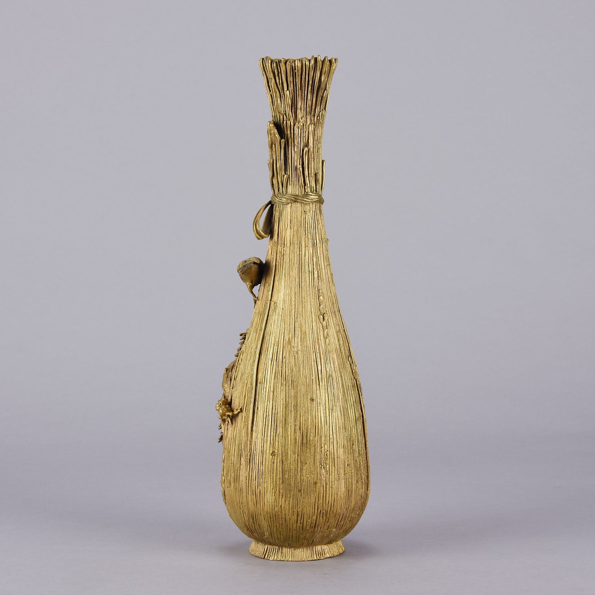 Japanese Vase - Gilt Bronze Vase - Hickmet Fine Arts 