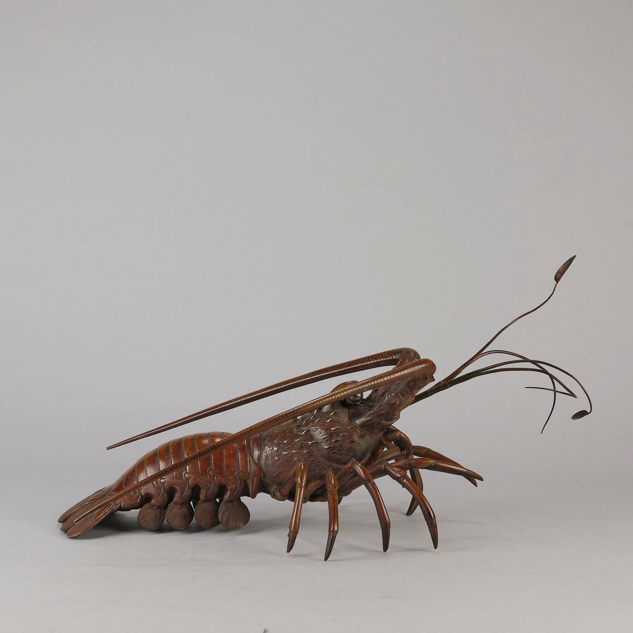 Japanese Bronze Okimono Lobster - Hickmet Fine Arts