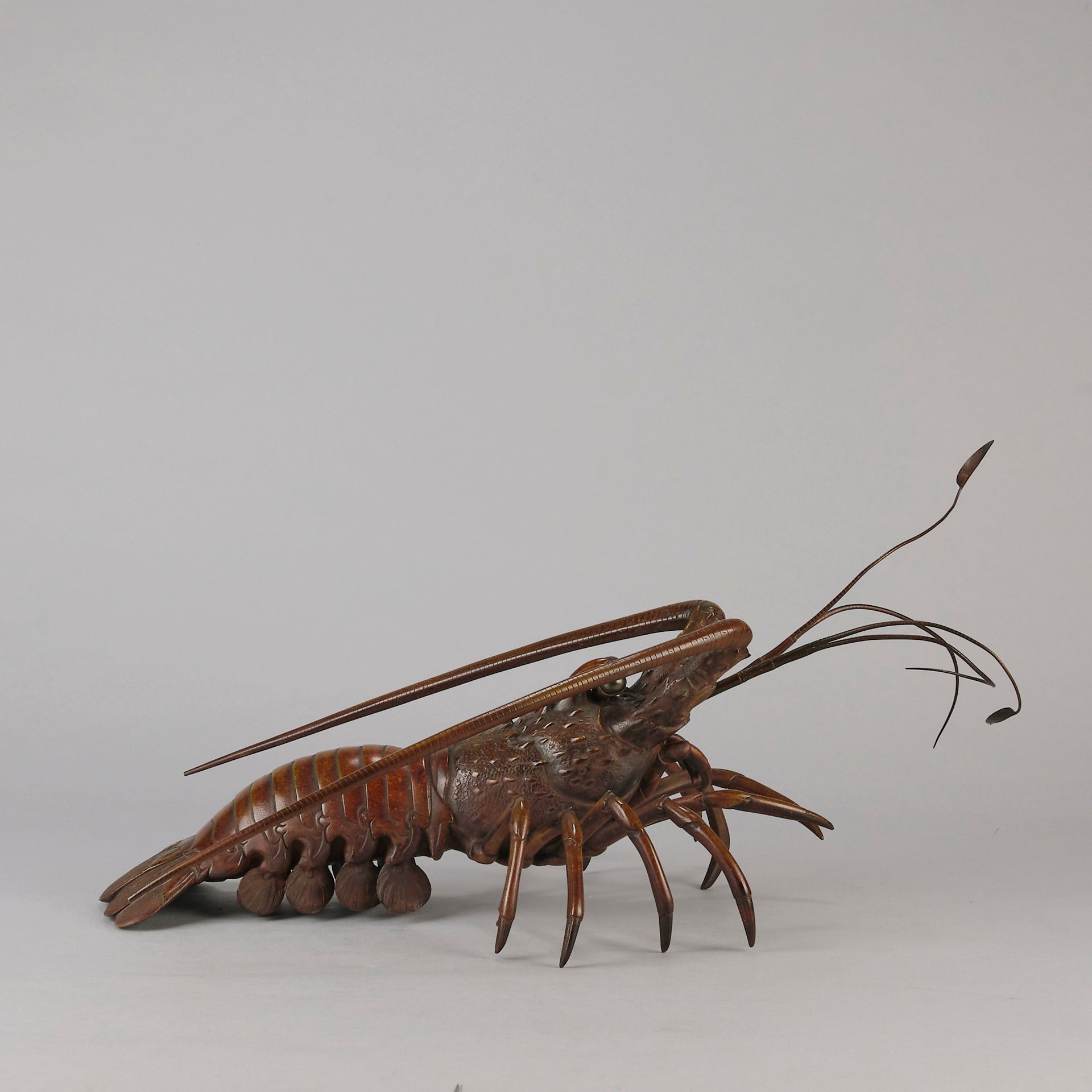 Japanese Bronze Okimono Lobster - Hickmet Fine Arts