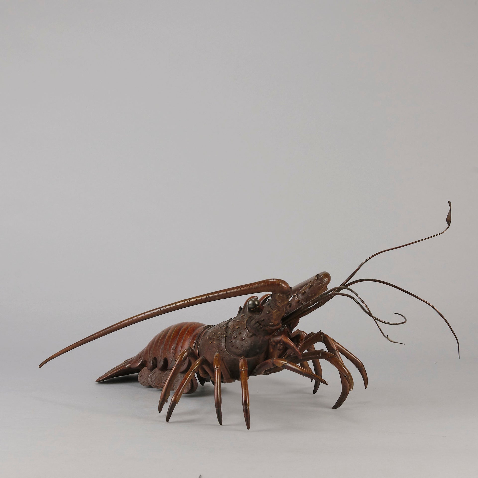 Japanese Bronze Okimono Lobster - Hickmet Fine Arts