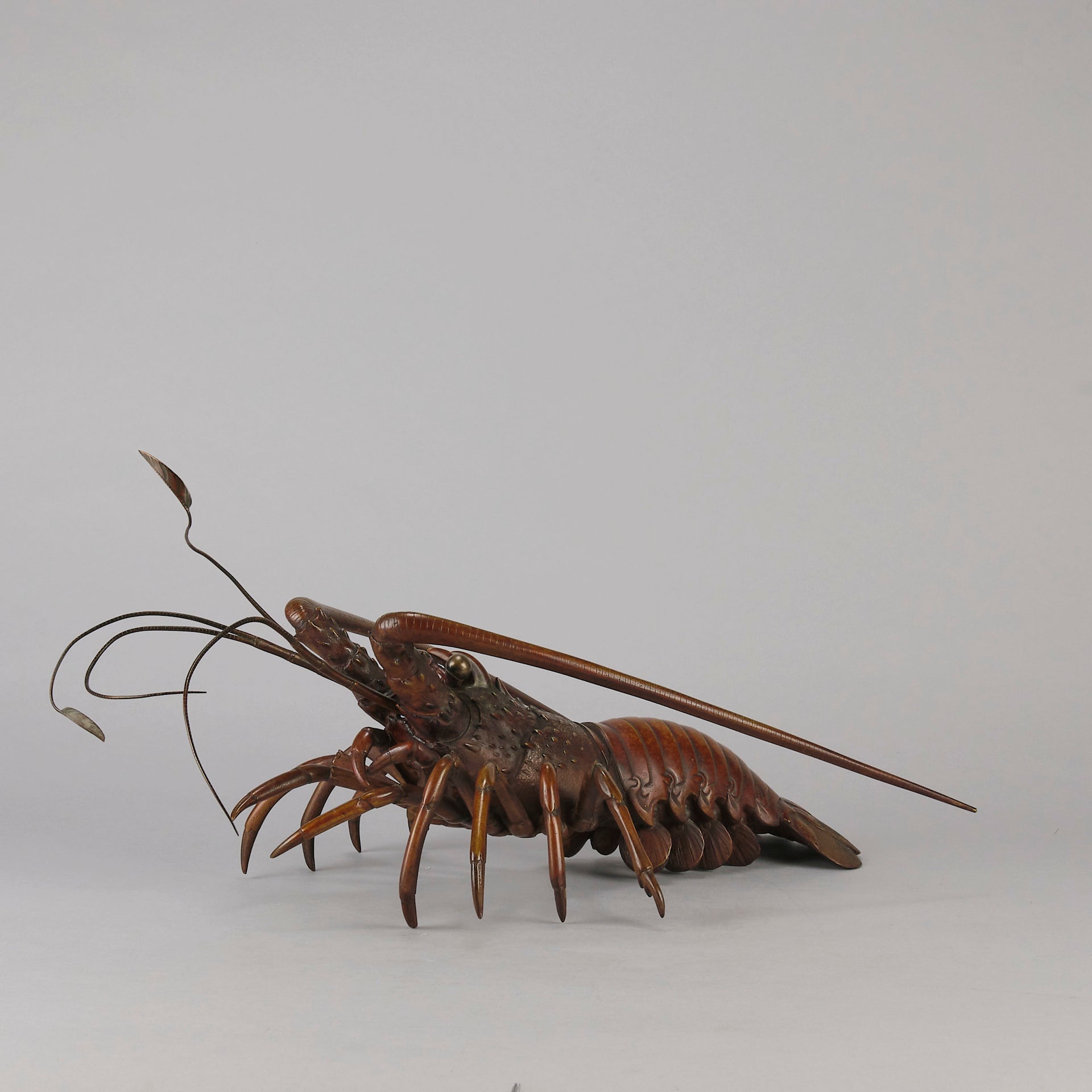 Japanese Bronze Okimono Lobster - Hickmet Fine Arts