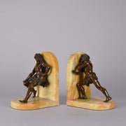 bronze art deco bookends