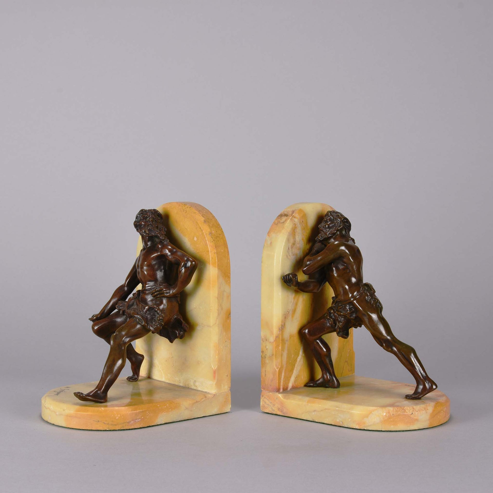 bronze art deco bookends