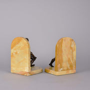 bronze art deco bookends