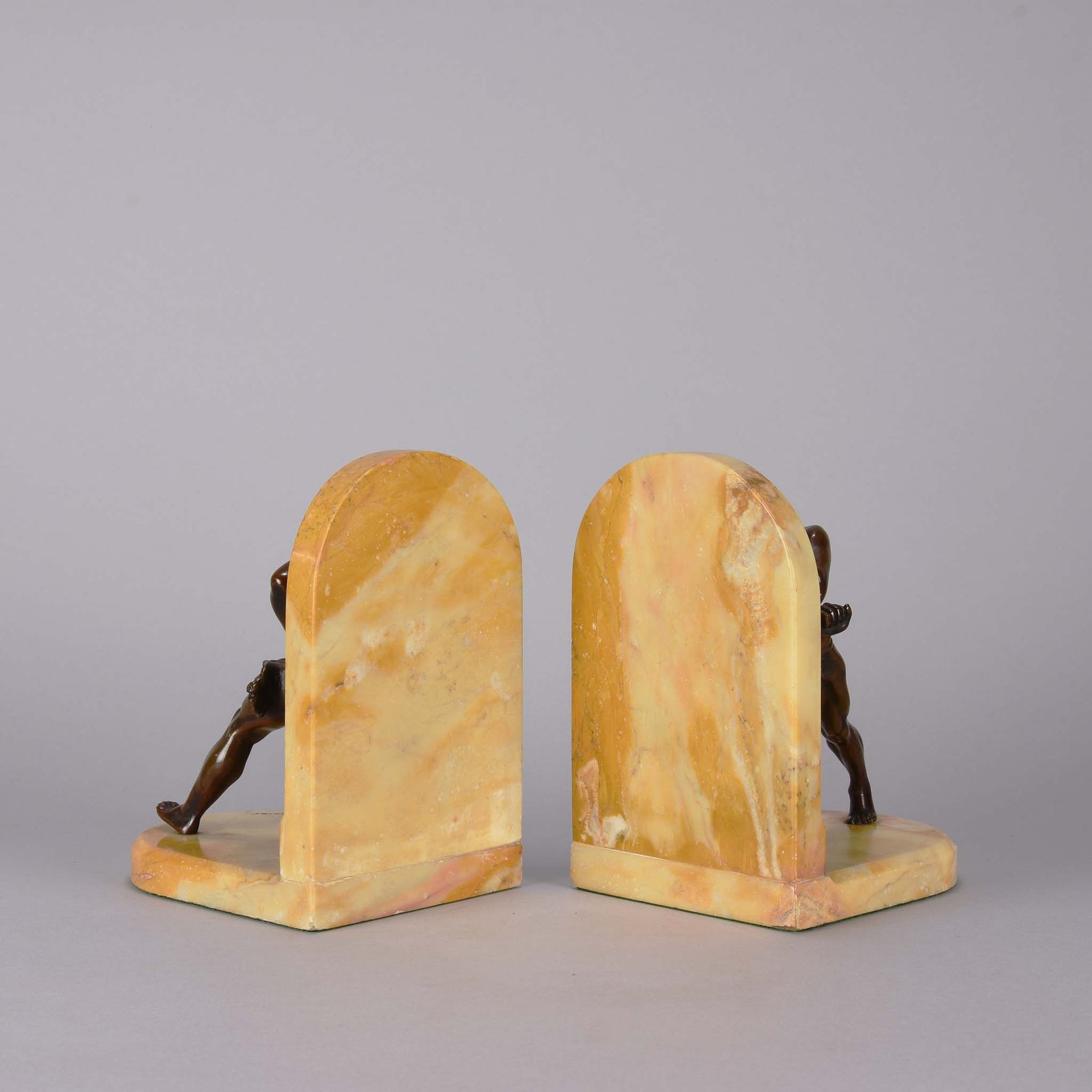 bronze art deco bookends