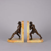 bronze art deco bookends