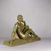 Joseph Descomps Art Deco Bronze - Seated Dancer - Hickmet Fine Arts