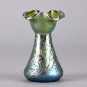 Loetz Papilllon Vase - Johann Loetz Silvered Vase - Hickmet Fine Arts