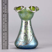 Loetz Papilllon Vase - Johann Loetz Silvered Vase - Hickmet Fine Arts