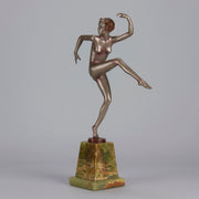 Josef Lorenzl bronze art deco dancer - Antique Bronze -  Hickmet Fine Arts