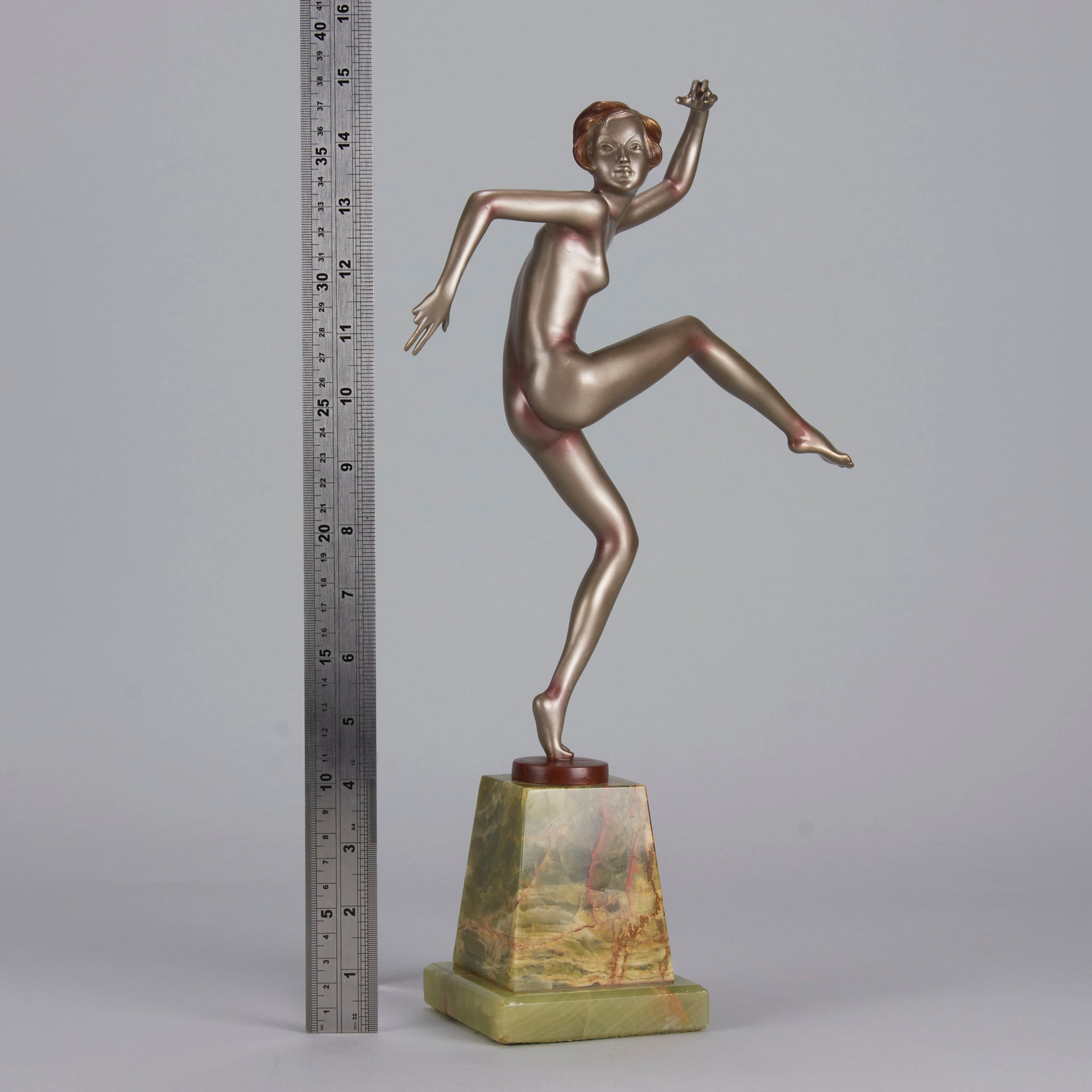 Josef Lorenzl bronze art deco dancer - Antique Bronze -  Hickmet Fine Arts