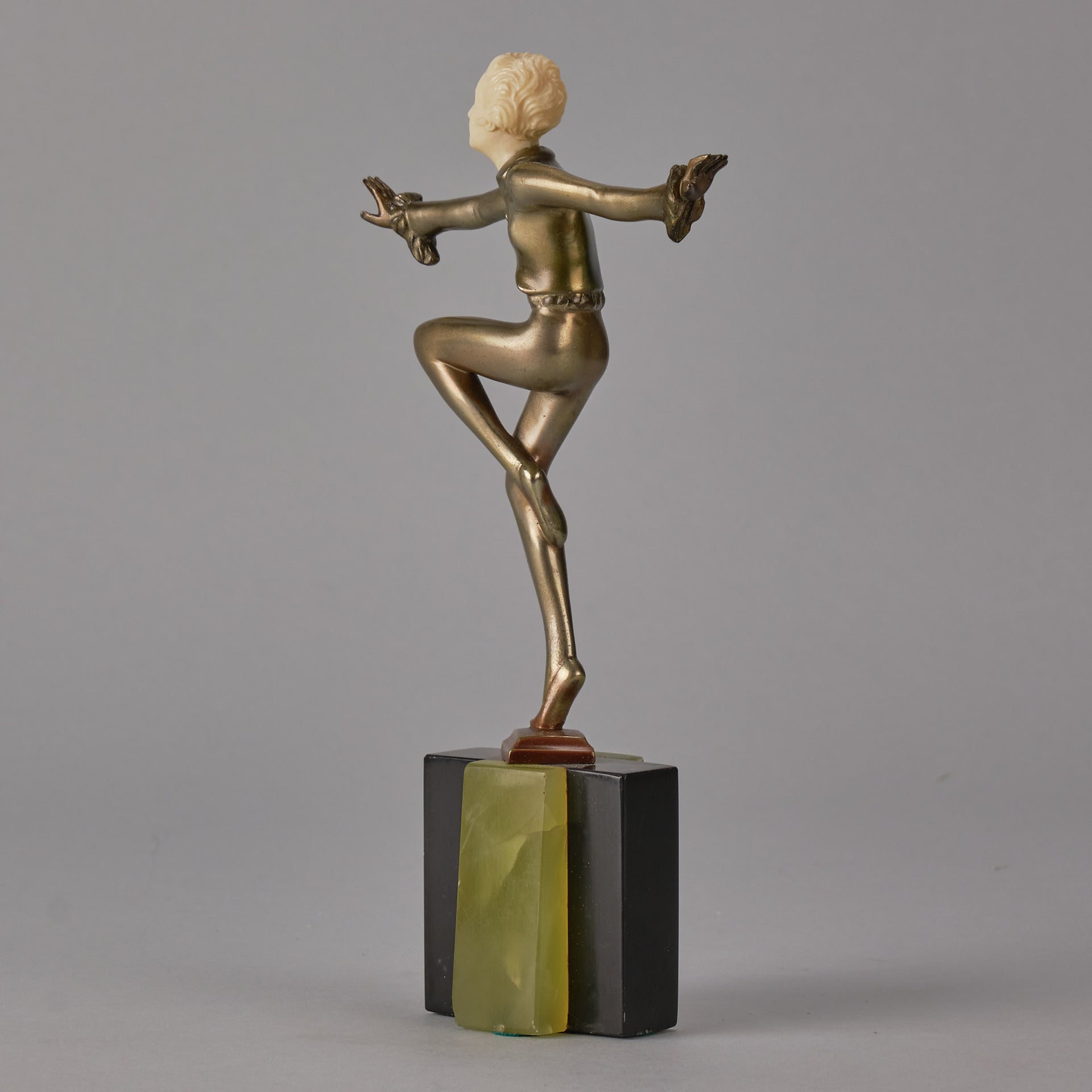 Con Brio - Lorenzl Chryselephantine Figure - Antique Bronze - Hickmet Fine Arts