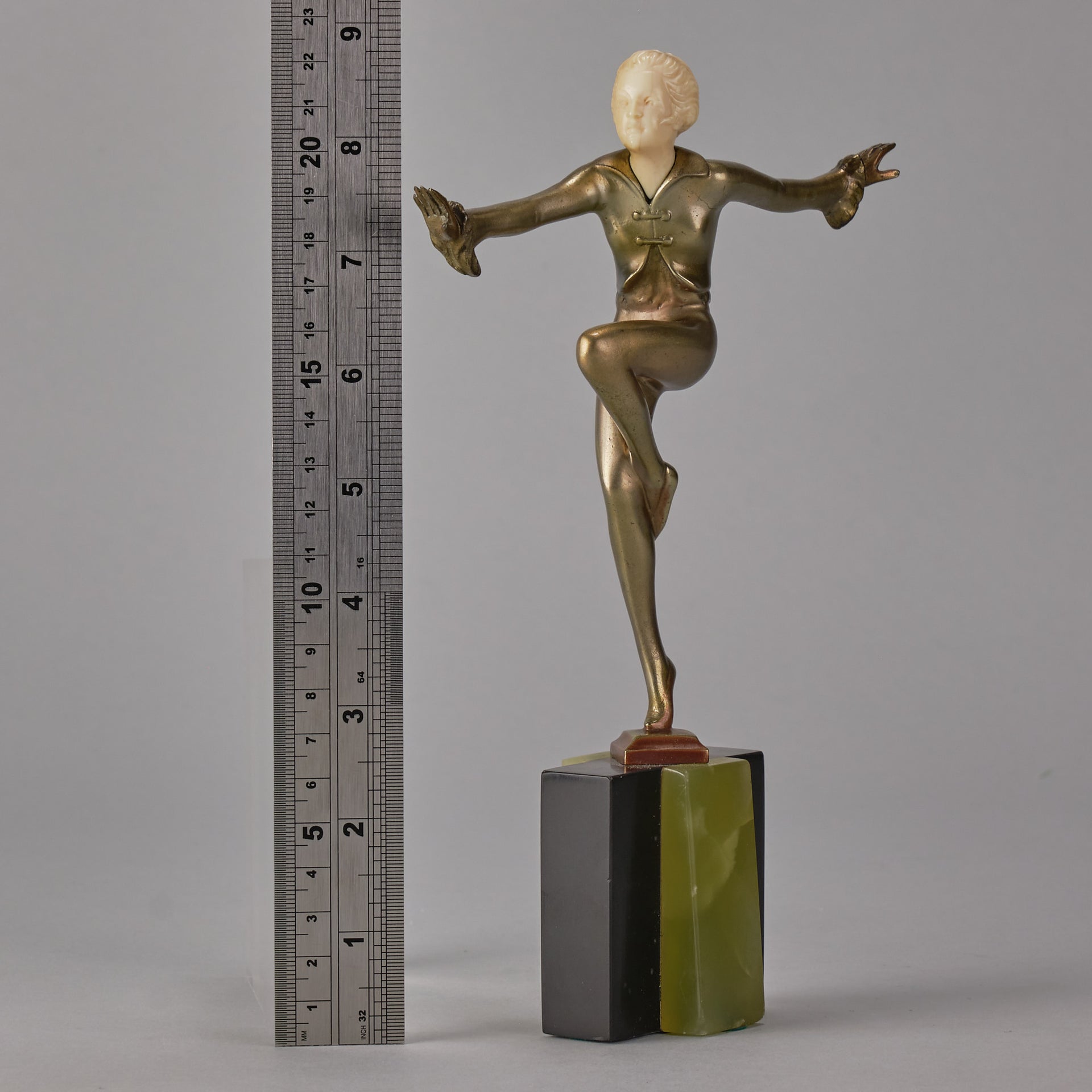 Con Brio - Lorenzl Chryselephantine Figure - Antique Bronze - Hickmet Fine Arts