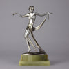 Josef Lorenzl Bronze - Dancer with Scarf - Art Deco Bronze Dancer - Josef Lorenzl Bronze - Hickmet Fine Arts