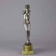 Josef Lorenzl Bronze - Dancer with Scarf - Art Deco Bronze Dancer - Josef Lorenzl Bronze - Hickmet Fine Arts