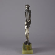 Josef Lorenzl Bronze - Dancer with Scarf - Art Deco Bronze Dancer - Josef Lorenzl Bronze - Hickmet Fine Arts
