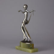 Josef Lorenzl Bronze - Dancer with Scarf - Art Deco Bronze Dancer - Josef Lorenzl Bronze - Hickmet Fine Arts