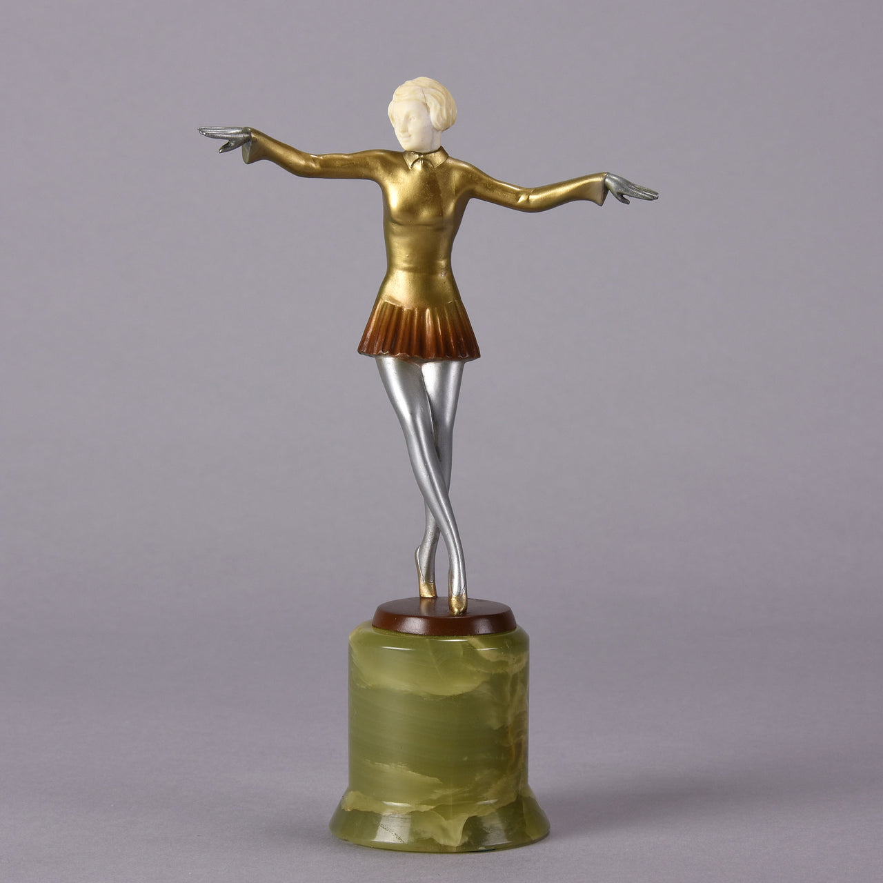 Lorenzl bronze and ivory dancer