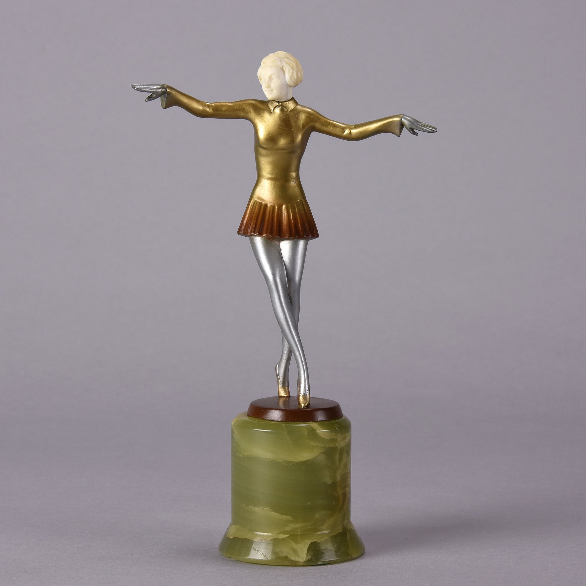 Lorenzl bronze and ivory dancer