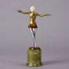 Lorenzl bronze and ivory dancer
