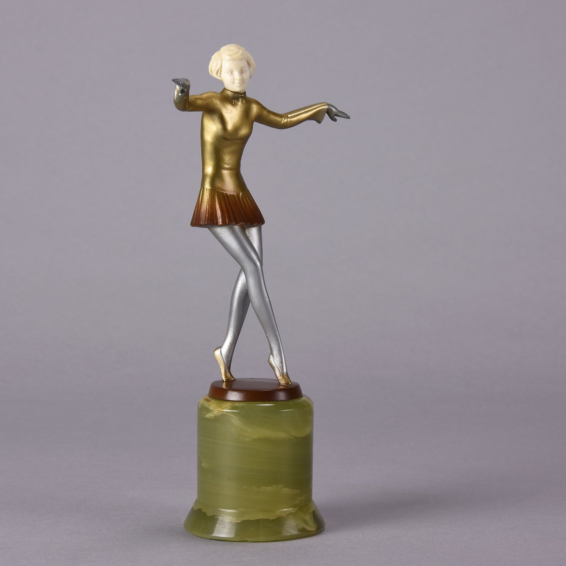 Lorenzl bronze and ivory dancer