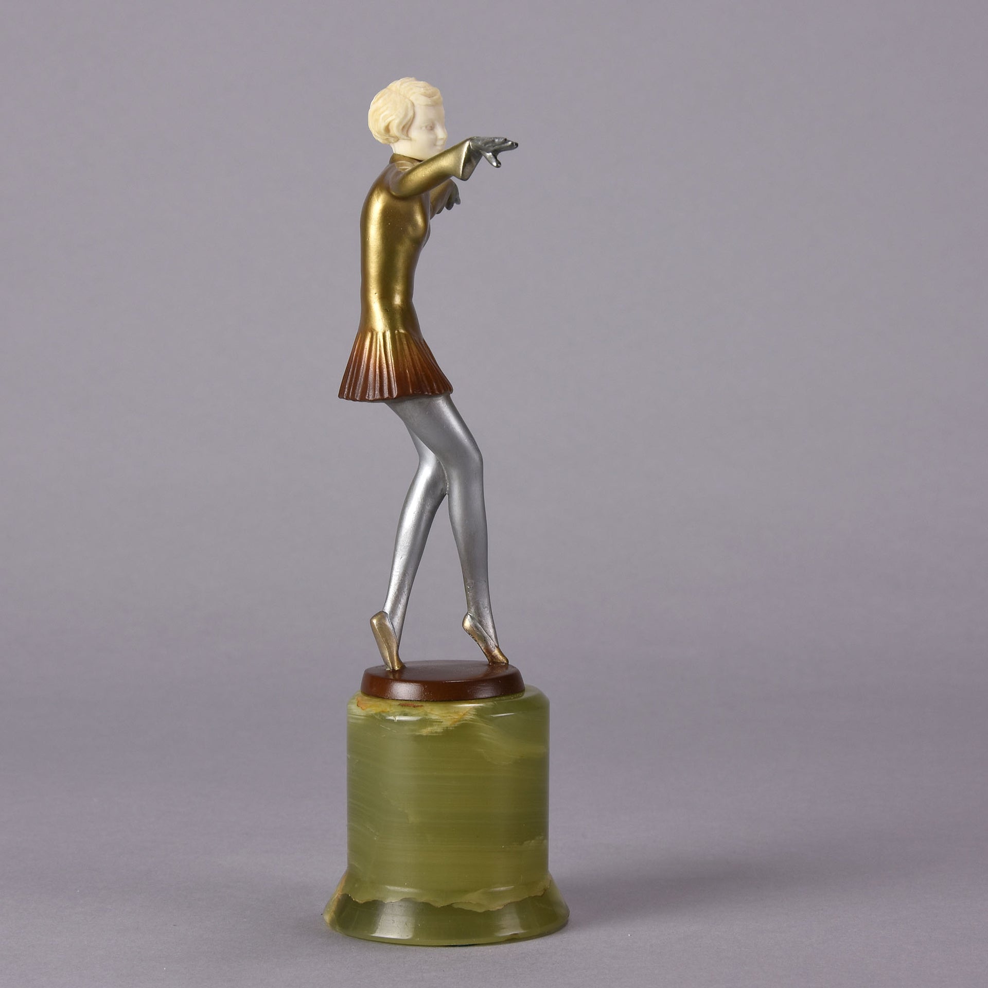 Lorenzl bronze and ivory dancer