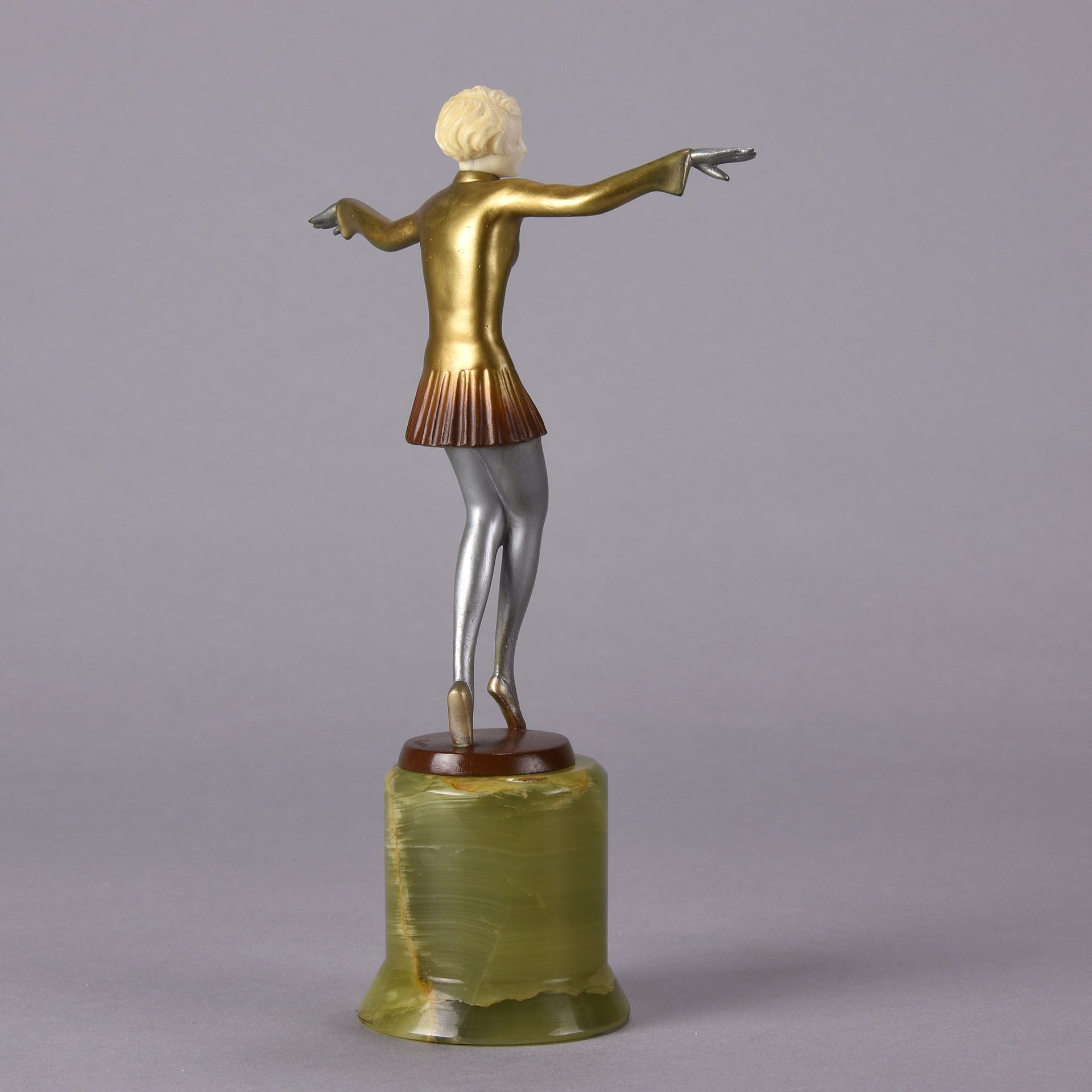 Lorenzl bronze and ivory dancer