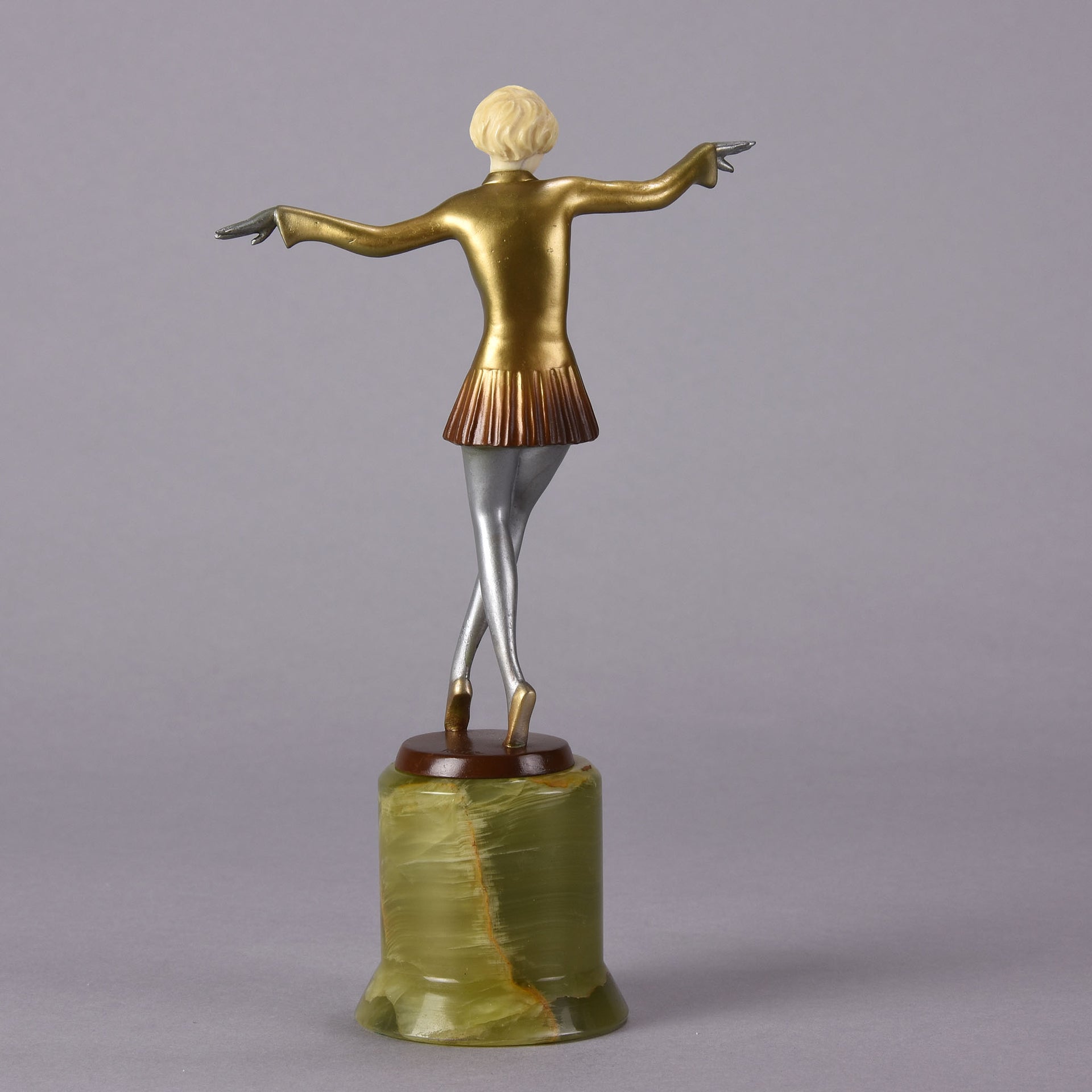 Lorenzl bronze and ivory dancer