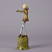 Lorenzl bronze and ivory dancer