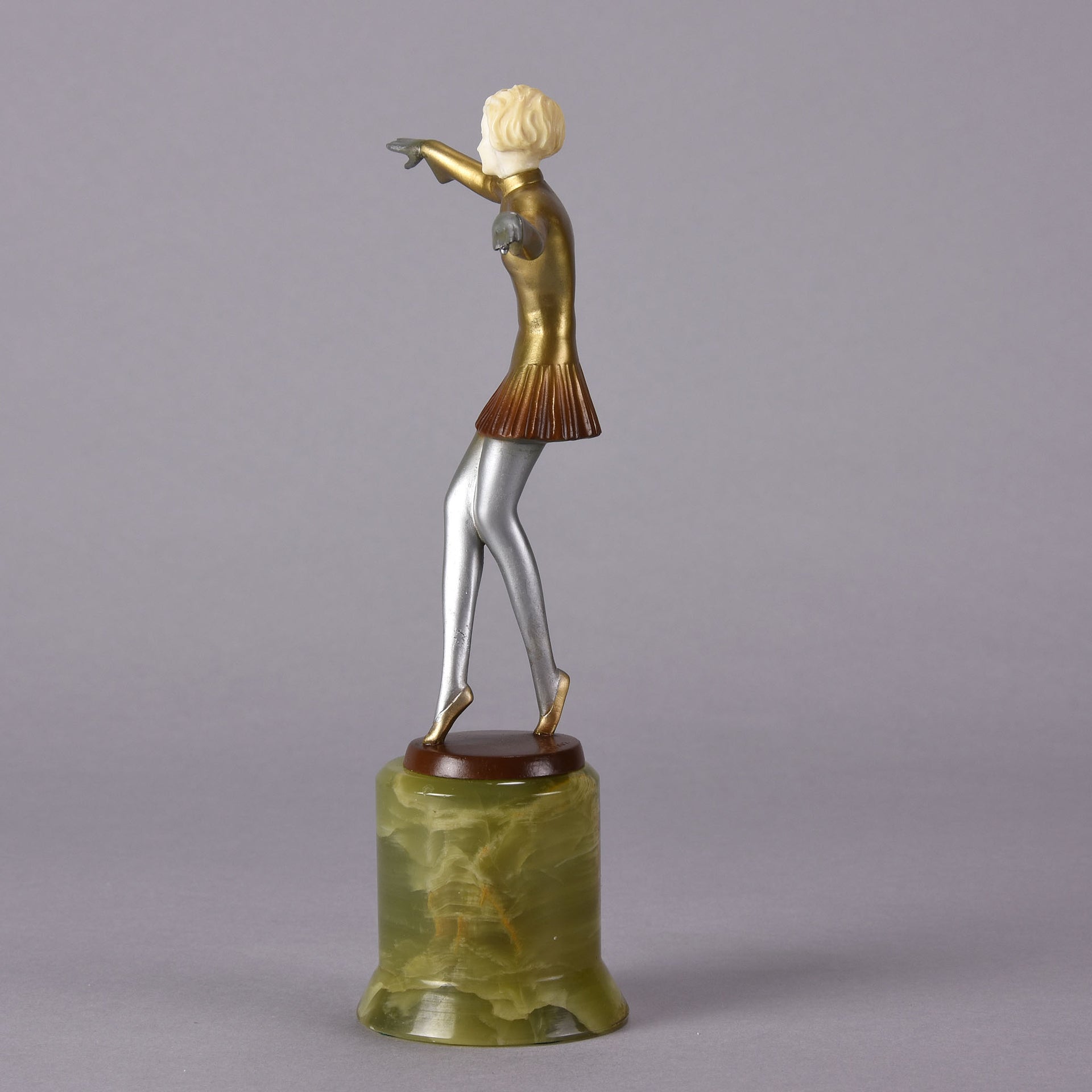 Lorenzl bronze and ivory dancer