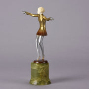 Lorenzl bronze and ivory dancer