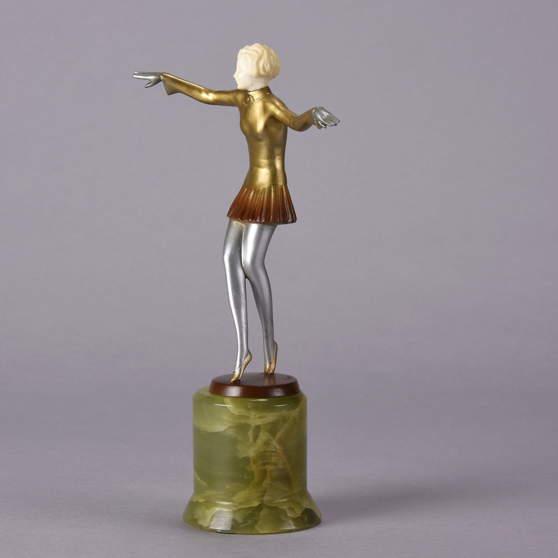 Lorenzl bronze and ivory dancer