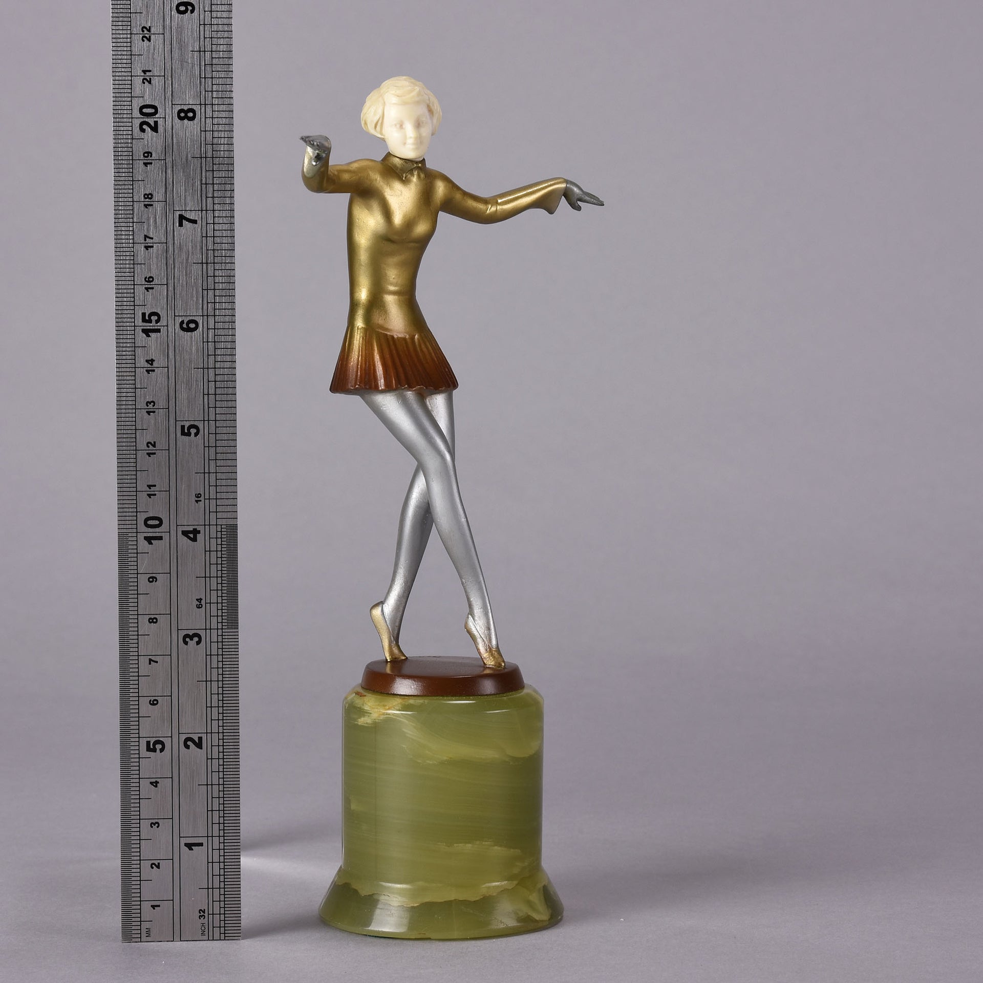 Lorenzl bronze and ivory dancer