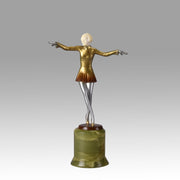 Lorenzl bronze and ivory dancer