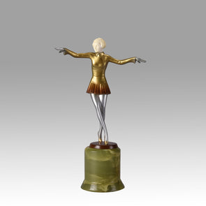 Lorenzl bronze and ivory dancer