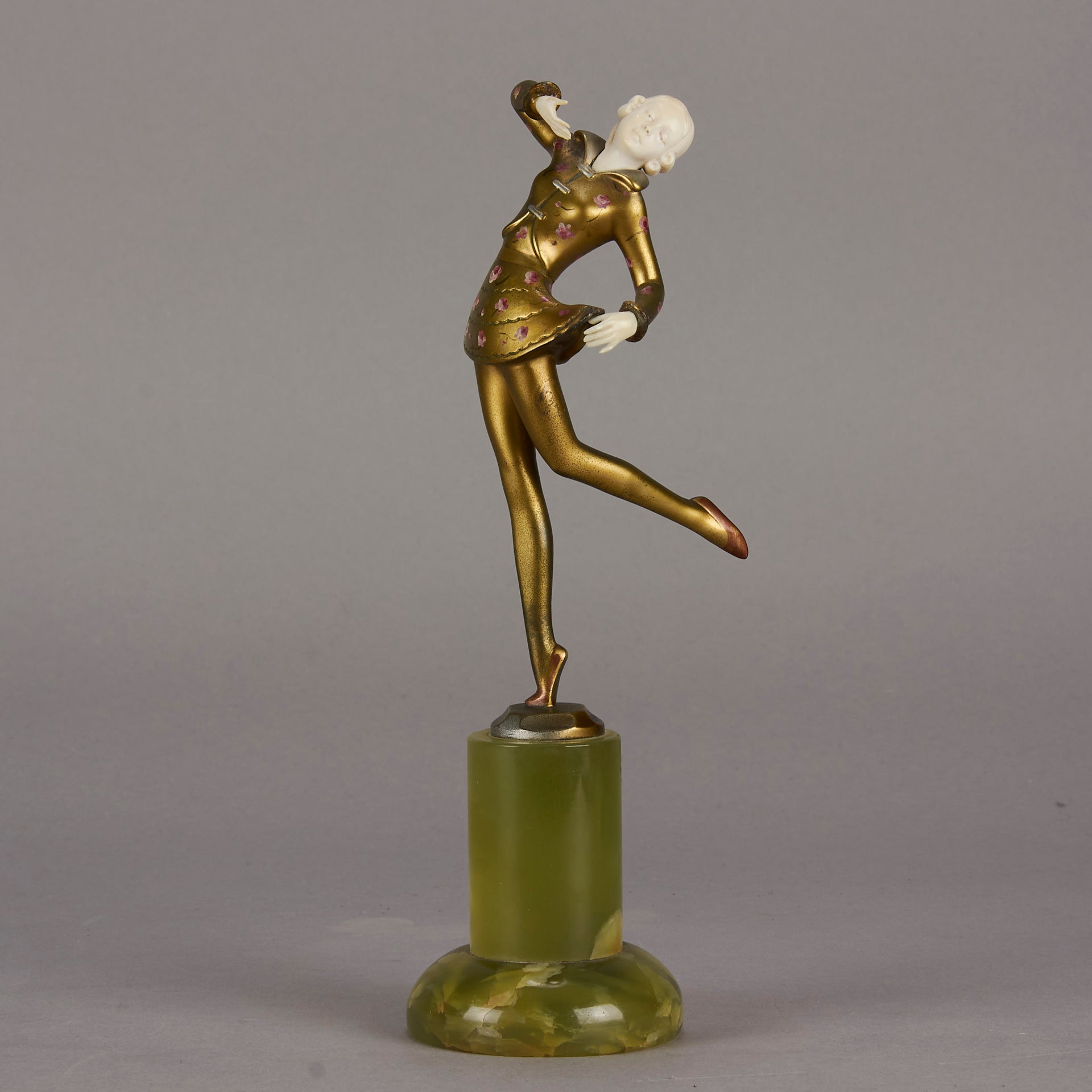 Bronze and ivory Lorenzl Dancer - Josef Lorenzl - Antique Bronze - Hickmet Fine Arts