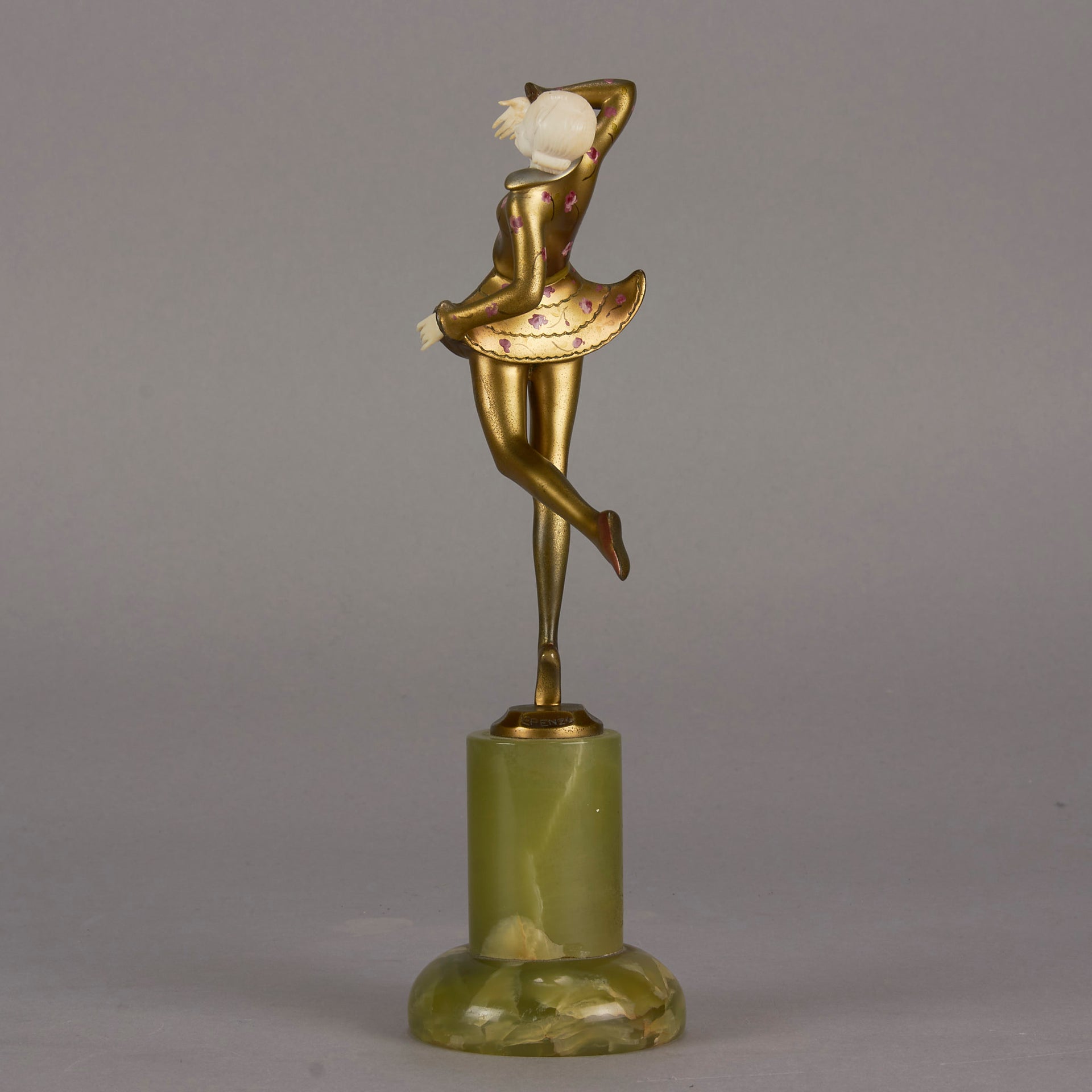 Bronze and ivory Lorenzl Dancer - Josef Lorenzl - Antique Bronze - Hickmet Fine Arts