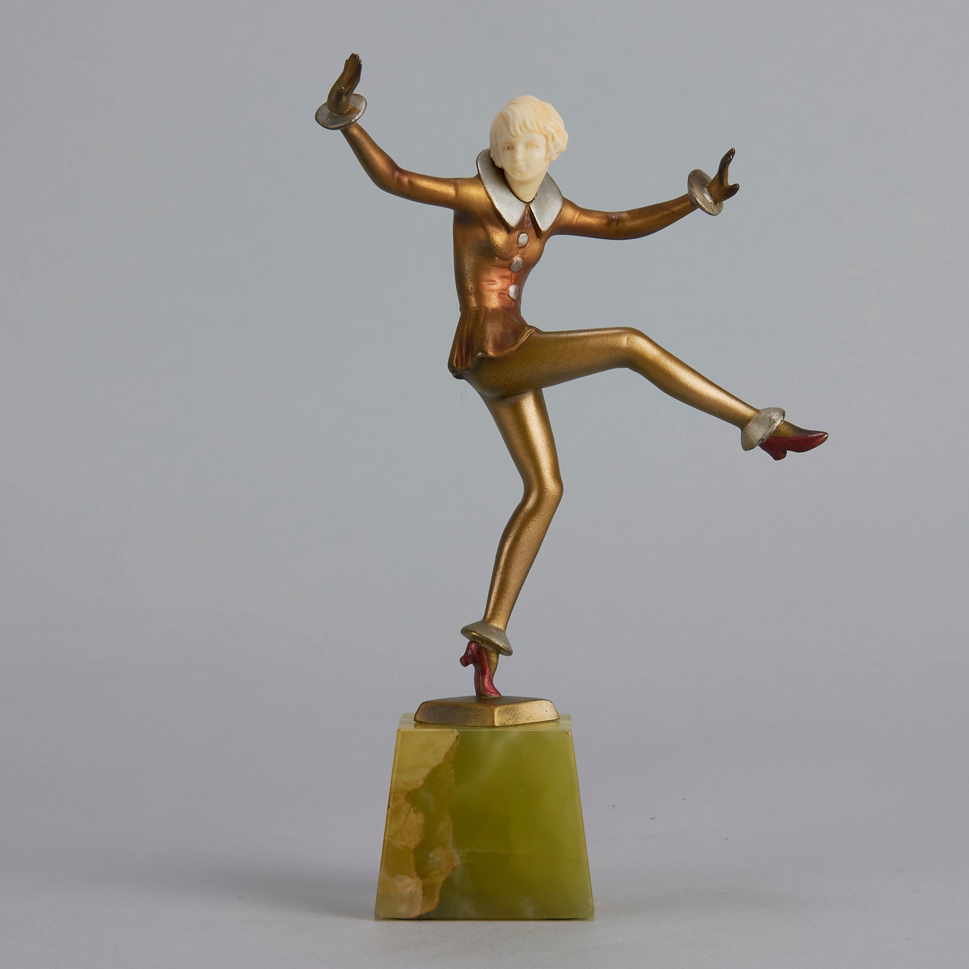 Josef Lorenzl Dancer - Chryselephantine Figure - Art Deco sculptures for sale - Deco Bronze - Hickmet Fine Arts