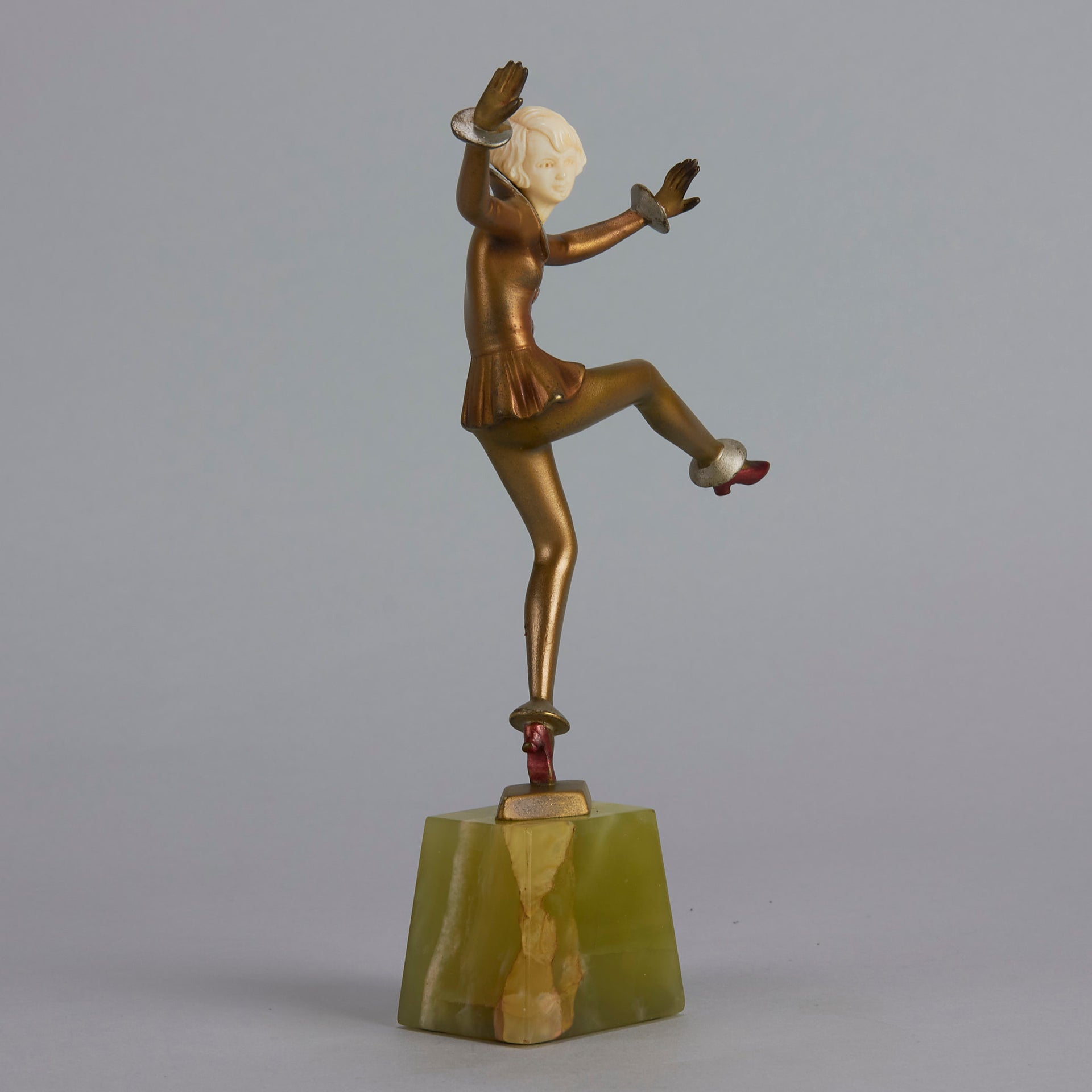 Josef Lorenzl Dancer - Chryselephantine Figure - Art Deco sculptures for sale - Deco Bronze - Hickmet Fine Arts