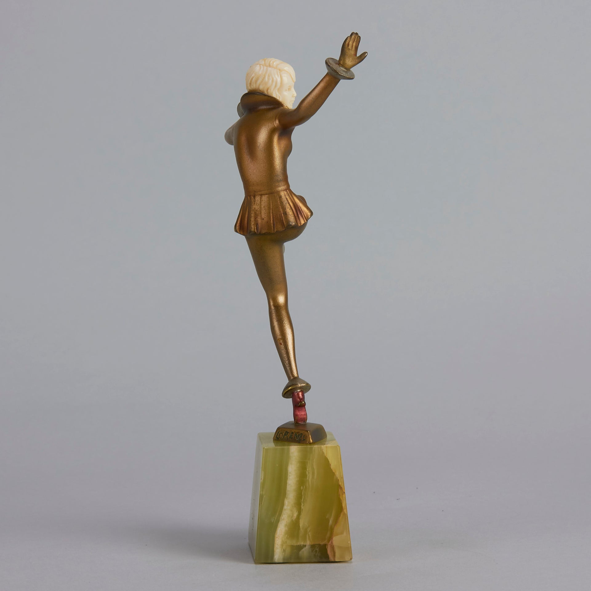 Josef Lorenzl Dancer - Chryselephantine Figure - Art Deco sculptures for sale - Deco Bronze - Hickmet Fine Arts