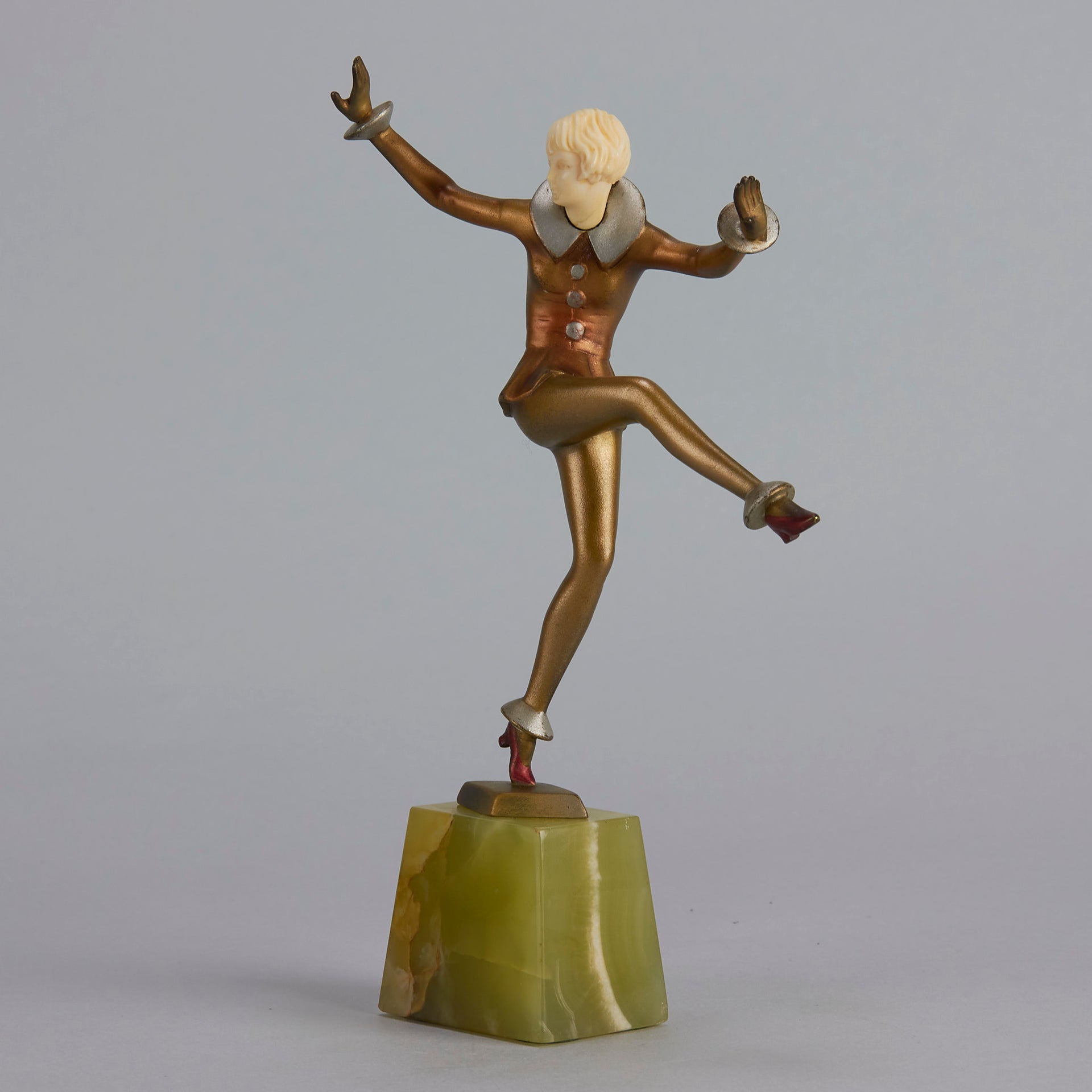 Josef Lorenzl Dancer - Chryselephantine Figure - Art Deco sculptures for sale - Deco Bronze - Hickmet Fine Arts