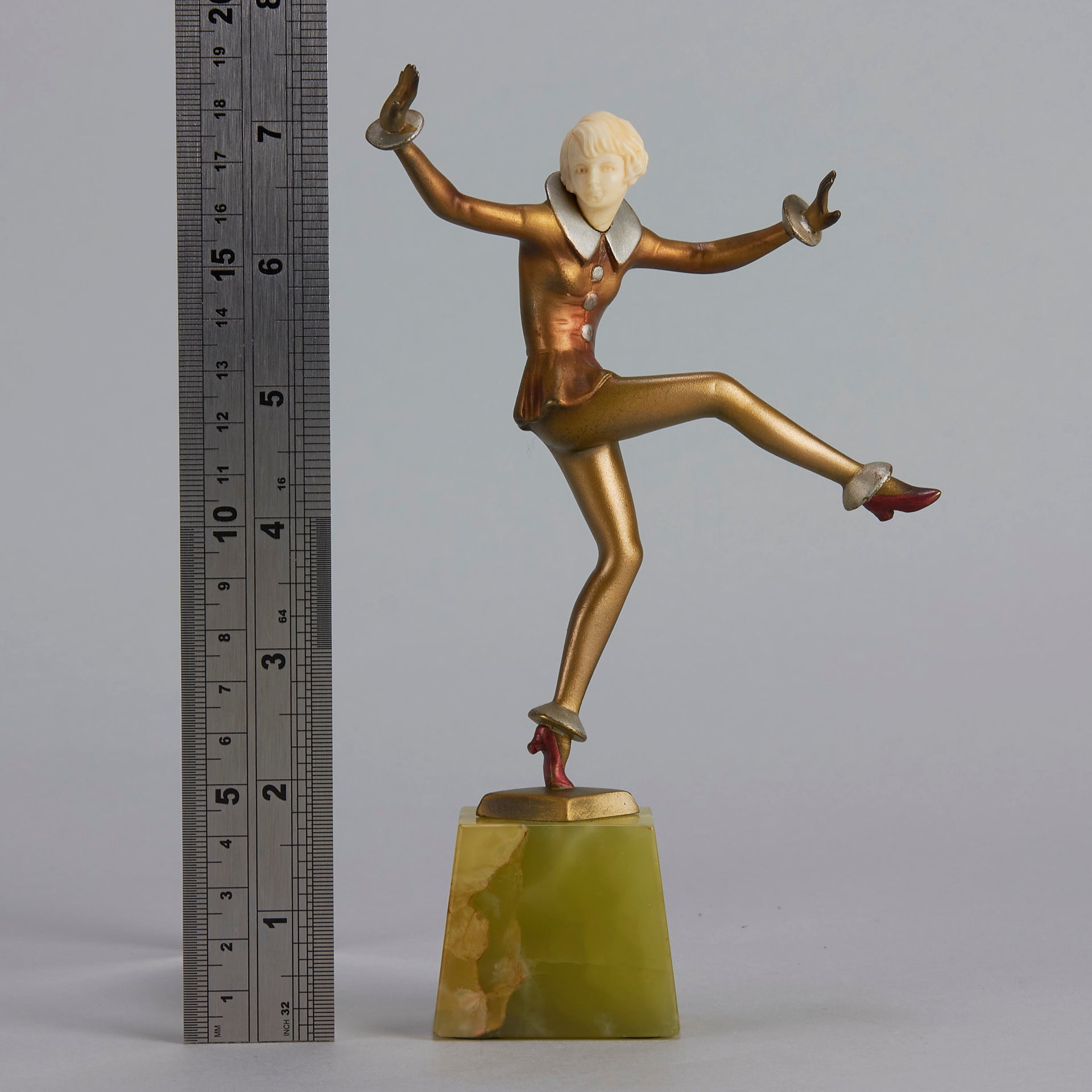 Josef Lorenzl Dancer - Chryselephantine Figure - Art Deco sculptures for sale - Deco Bronze - Hickmet Fine Arts
