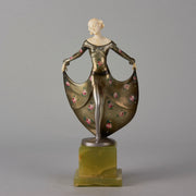 Art Deco Antique Bronze statues - Floral Dress by Josef Lorenzl – Hickmet Fine Arts