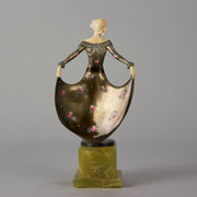 Art Deco Antique Bronze statues - Floral Dress by Josef Lorenzl – Hickmet Fine Arts